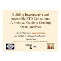 Building Interoperable and Accessible ETD Collections: A Practical Guide to Creating Open Archives