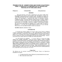 Preservation of dissertations and theses in electronic form: a case study of SRM Institute of Science and Technology in Tamilnadu (India)