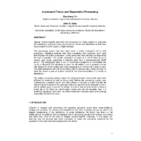 Automated thesis and dissertation processing
