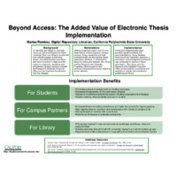 Beyond Access: The Added Value of Electronic Thesis Implementation