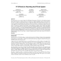 VT ETD-db 2.0: rewriting ETD-db system