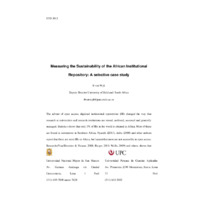 Measuring the Sustainability of the African Institutional Repository: A selective case study