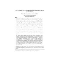 User Experience and Accessibility Challenges of Electronic Theses and Dissertations